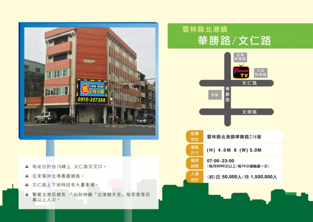 雲林縣北港鎮 華勝路文仁路口